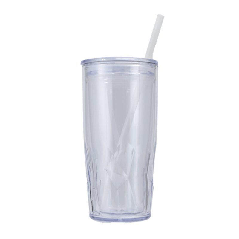 Luster 16 oz Recycled Acrylic Straw Tumbler - 2