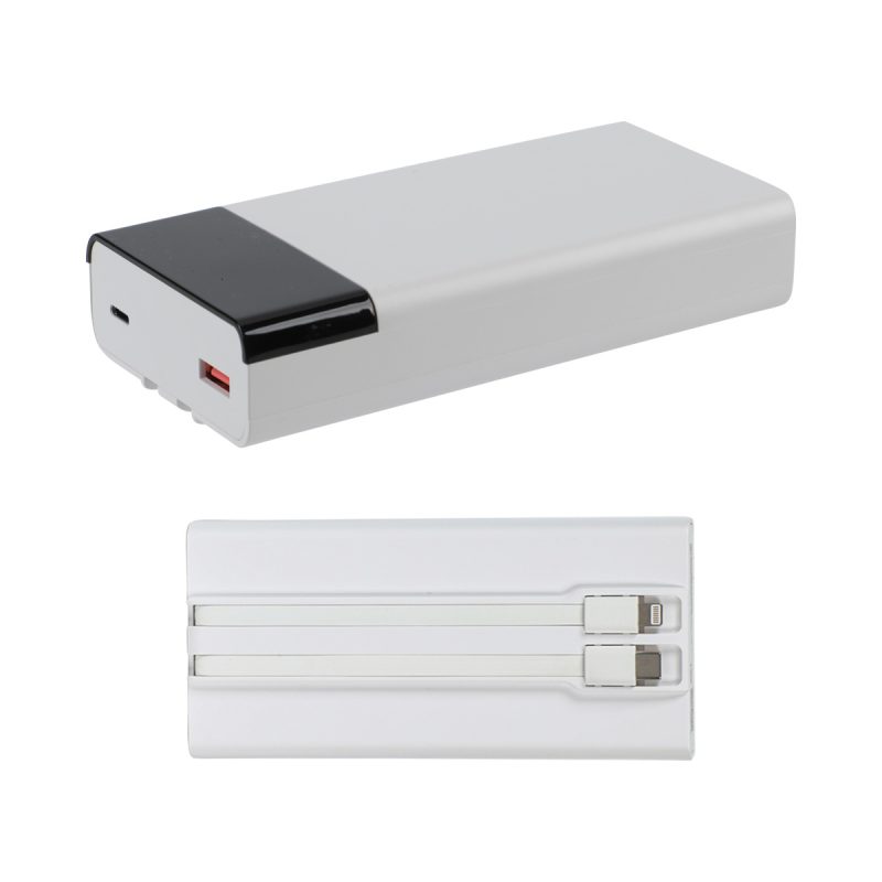 Pemberley 65W 20000mAh Power Bank for Laptops with Built-In Cables - 1
