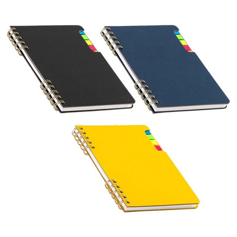 Praxis Recycled Spiral Notebook with Sticky Flags - 1