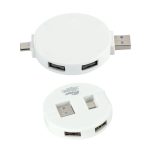 Quad 4-Port USB-C & USB-A Hub with Recycled ABS Case - 6
