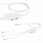 Triumph 3-in-1 Charging Cable with 4-Port USB Hub and Recycled Casing - 4