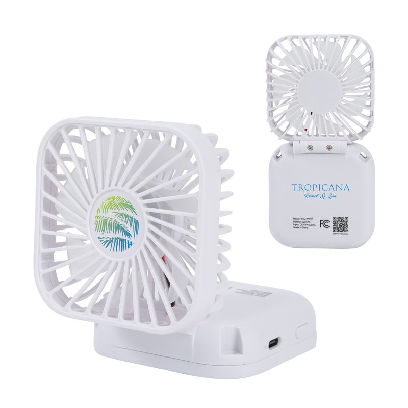 Whirlwind Mini Folding Rechargeable Fan with Lanyard - 6