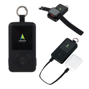 Charter 6200mAh Light Up Power Bank with Watch Charger & Keyring