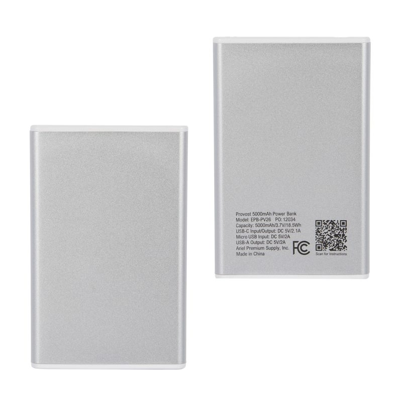Provost 5000mAh Aluminum Power Bank - 5