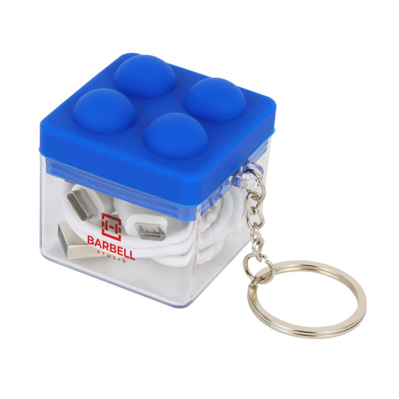 Push Pop Charging Cable with Keyring & Screen Cleaner - 4