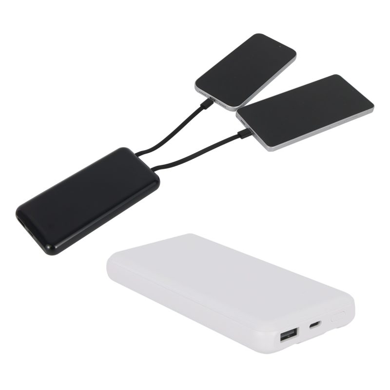 Squire 10000mAh UL Listed Power Bank with Built-In Charging Cables - 1
