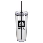 Norris 20 oz Recycled Acrylic Straw Tumbler - 2