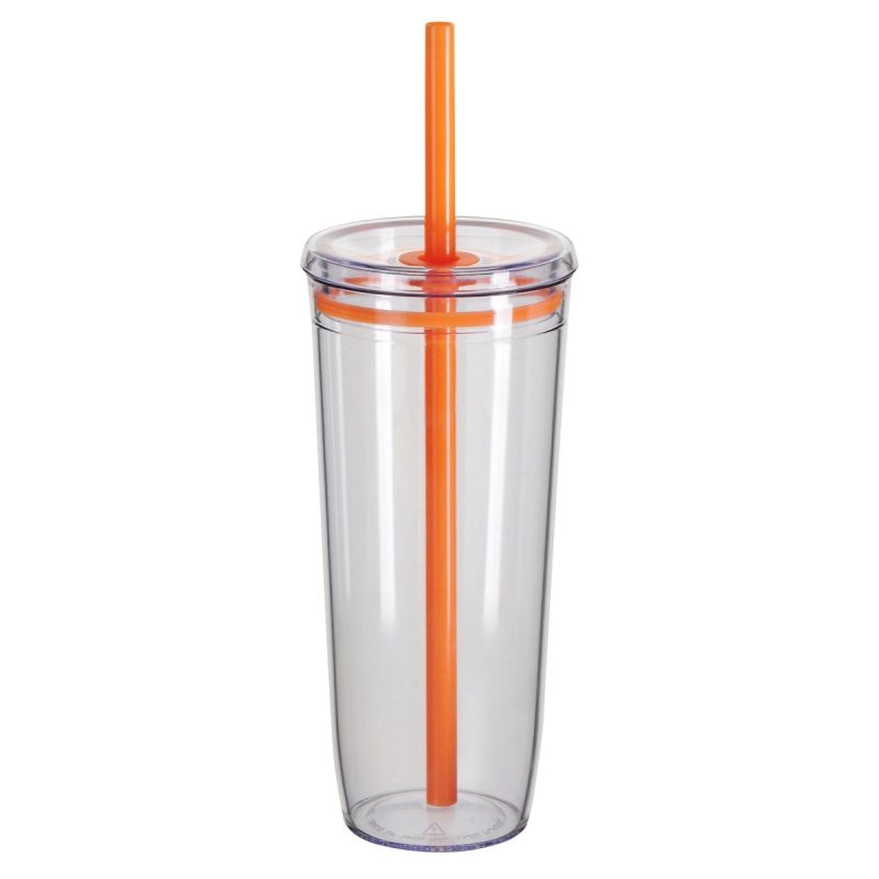 Norris 20 oz Recycled Acrylic Straw Tumbler - 9