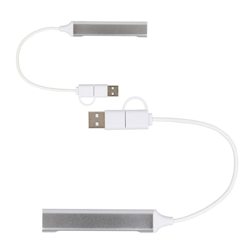 Sprint Recycled Aluminum 4-Port USB-A and USB-C Hub - 5