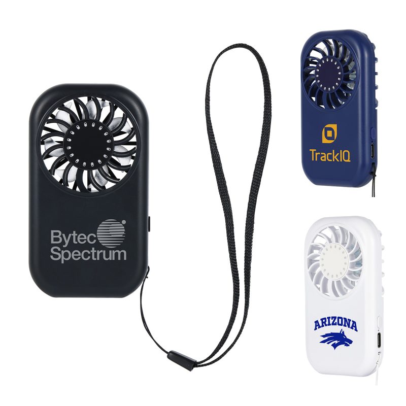 Squall Ultra Mini High-Speed Rechargeable Fan with Lanyard