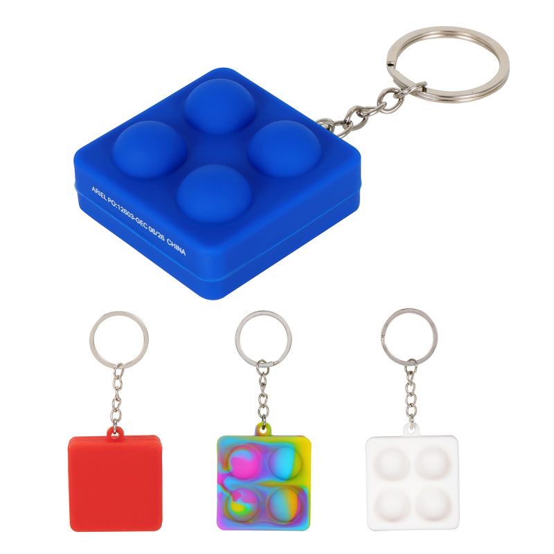Square Push Pop Key Ring - 1