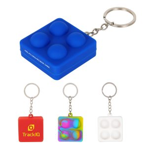 Square Push Pop Key Ring