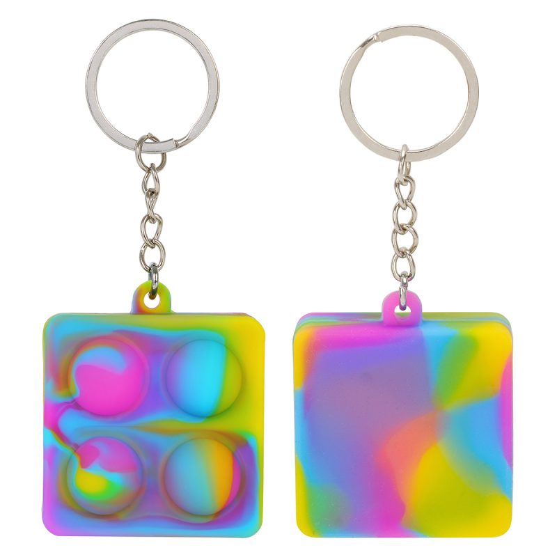 Square Push Pop Key Ring - 7