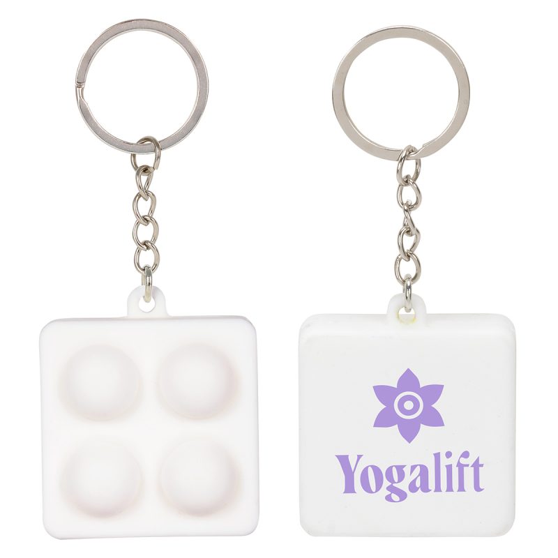 Square Push Pop Key Ring - 8