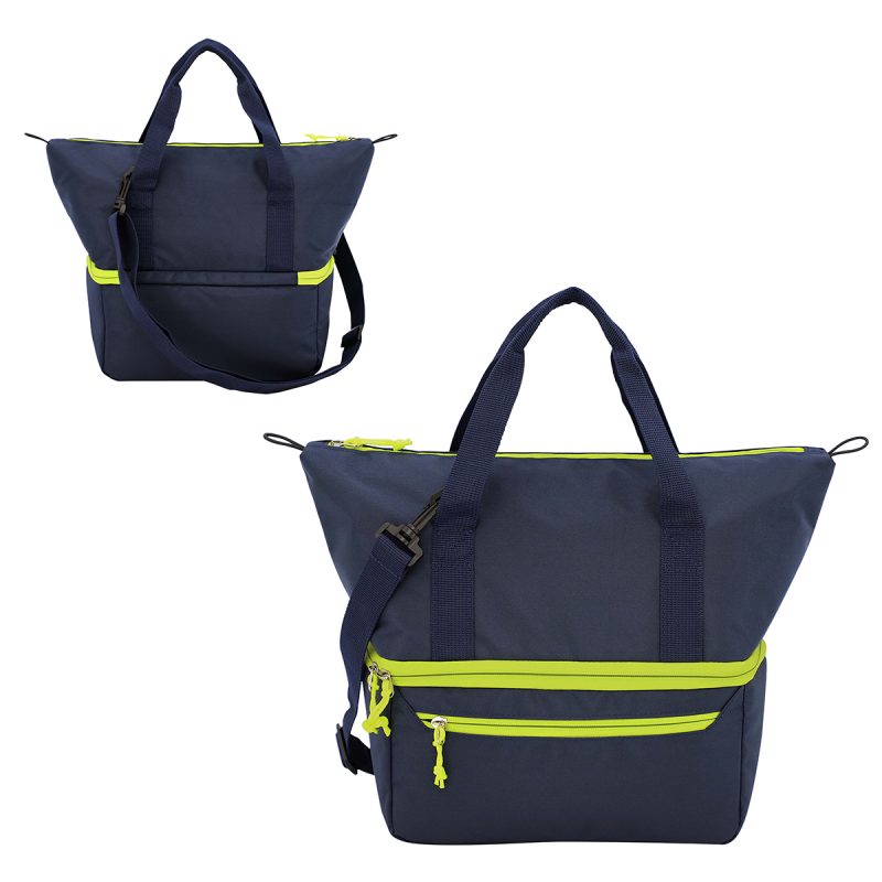 Jasper 2-Compartment 600D Premier Polyester Square Cooler Bag - 1