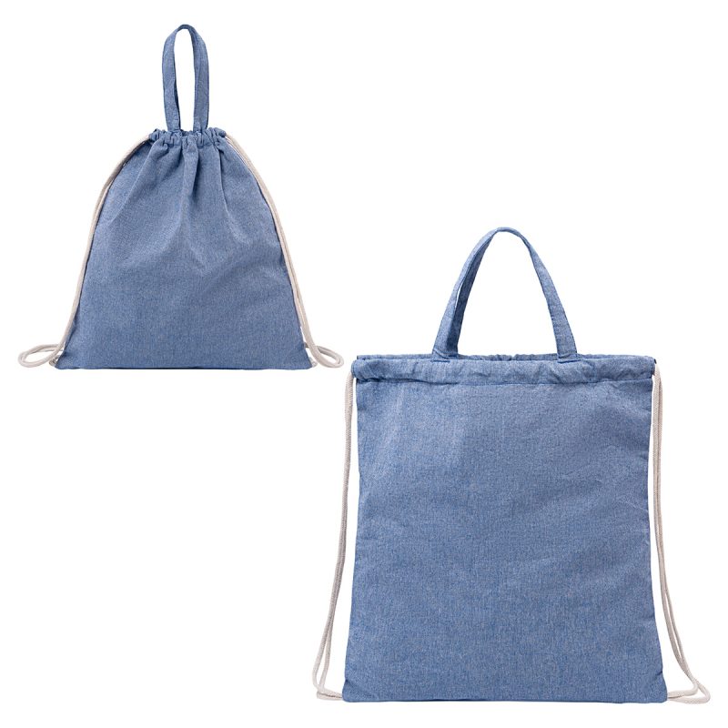 Pueblo Recycled Cotton & RPET Drawstring Bag - 3