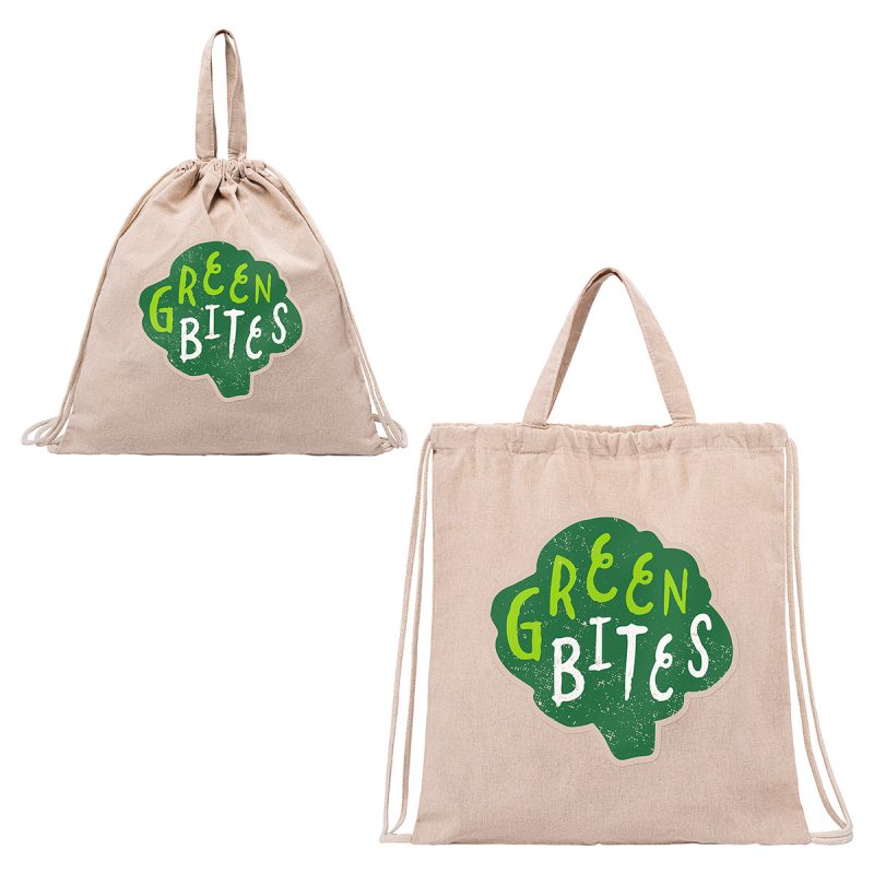 Pueblo Recycled Cotton & RPET Drawstring Bag - 4