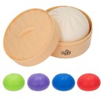 Squishy Dumpling Stress Reliever with Steamer Basket