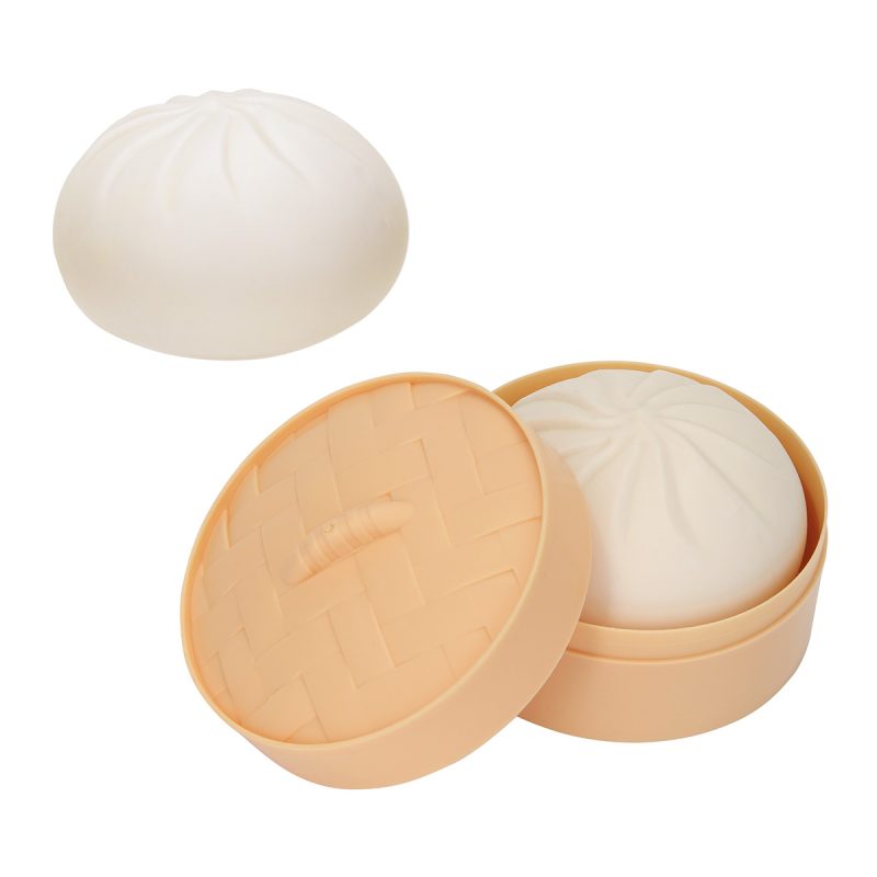 Squishy Dumpling Stress Reliever with Steamer Basket - 3