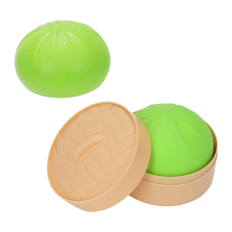 Squishy Dumpling Stress Reliever with Steamer Basket - 4