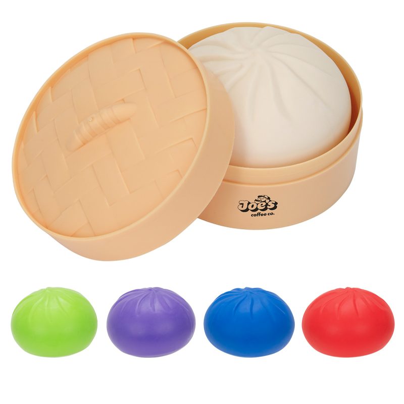 Squishy Dumpling Stress Reliever with Steamer Basket