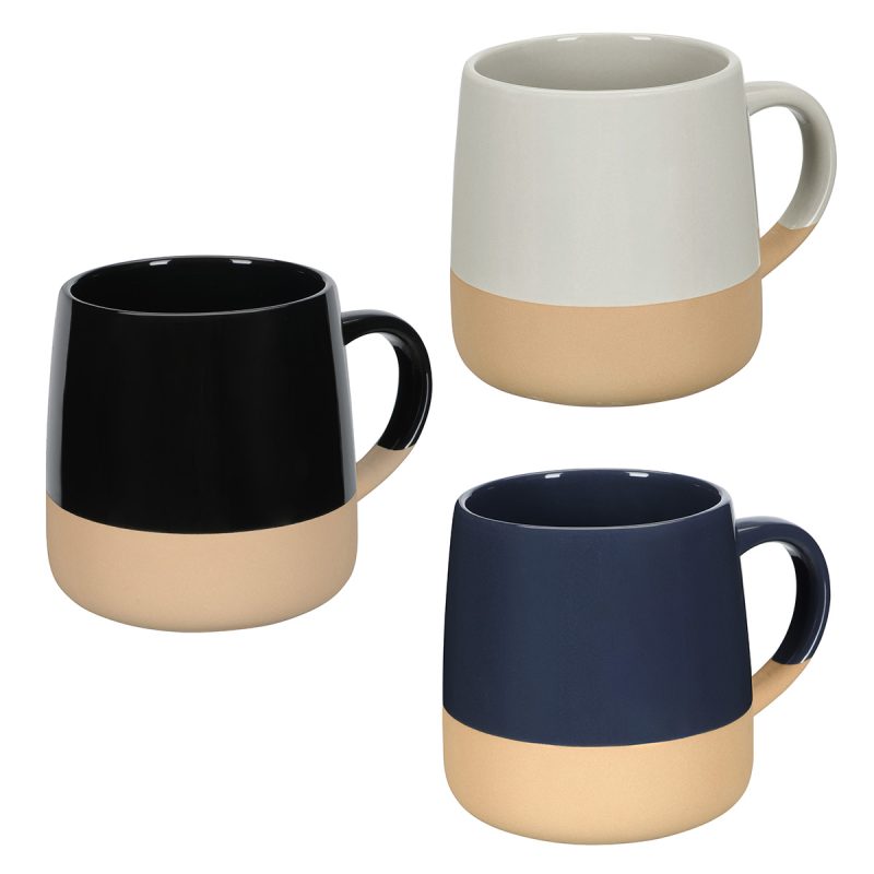 Artisan 15 oz Ceramic Mug w/ Clay Base - 1