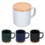 Dalton 12 oz Ceramic Mug w/ Bamboo Lid/Coaster - 1