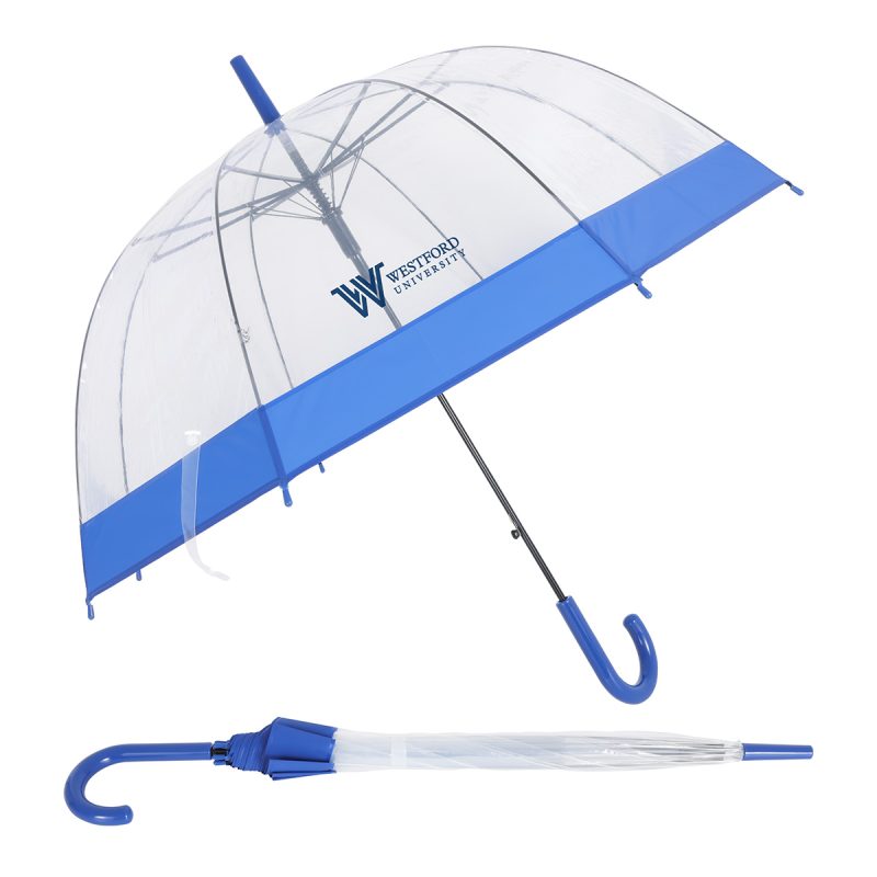 Dome 46" Arc Auto-Open Clear-View Umbrella - 2