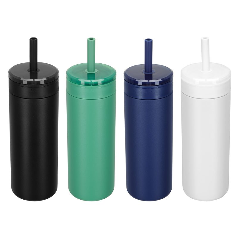 Elyse 22 oz Eco-Friendly Leak Proof Vacuum Silicone Straw Tumbler - 1