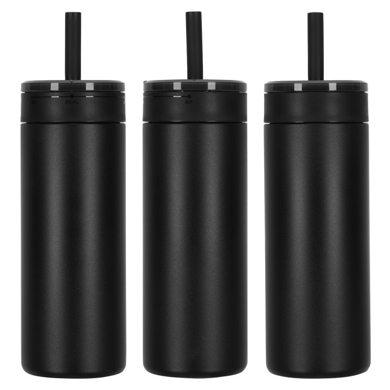 Elyse 22 oz Eco-Friendly Leak Proof Vacuum Silicone Straw Tumbler - 3
