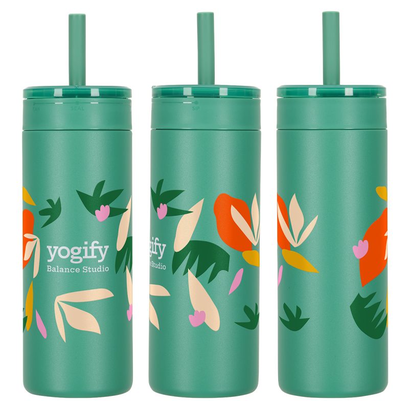 Elyse 22 oz Eco-Friendly Leak Proof Vacuum Silicone Straw Tumbler - 4