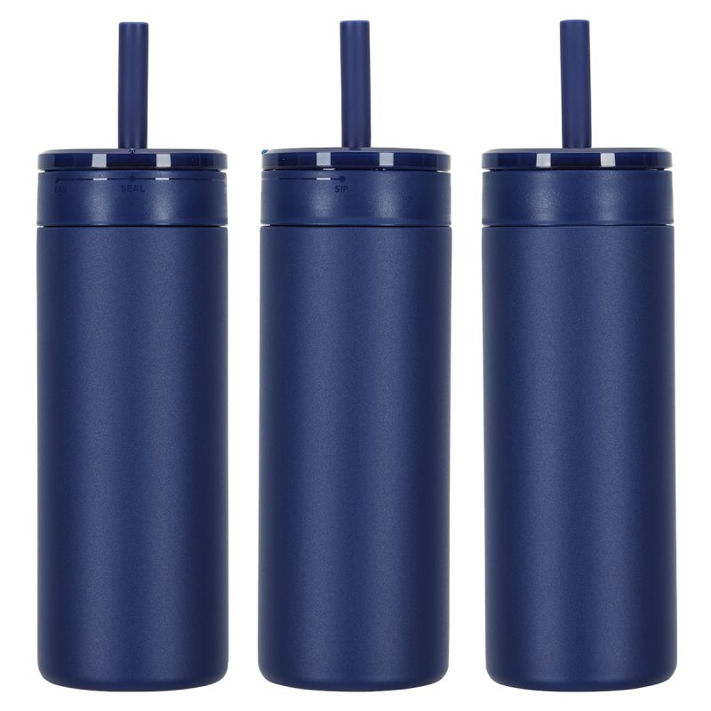 Elyse 22 oz Eco-Friendly Leak Proof Vacuum Silicone Straw Tumbler - 7