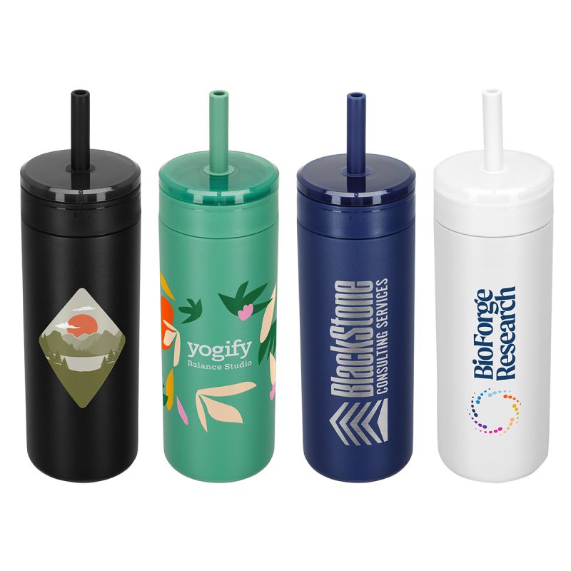 Elyse 22 oz Eco-Friendly Leak Proof Vacuum Silicone Straw Tumbler