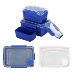 Kiosk 3-Piece Food Container Set with Vented Lids - 1