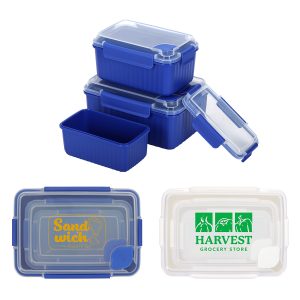Kiosk 3-Piece Food Container Set with Vented Lids