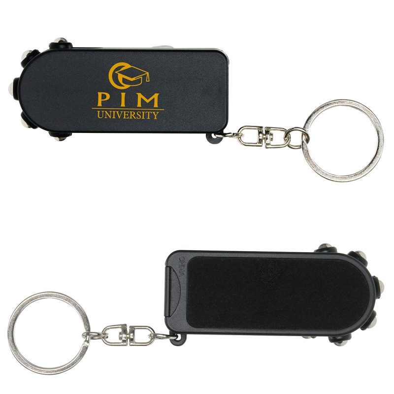 Mini Fidget Massage Roller with Phone Holder and Screen Cleaner Keychain - 2