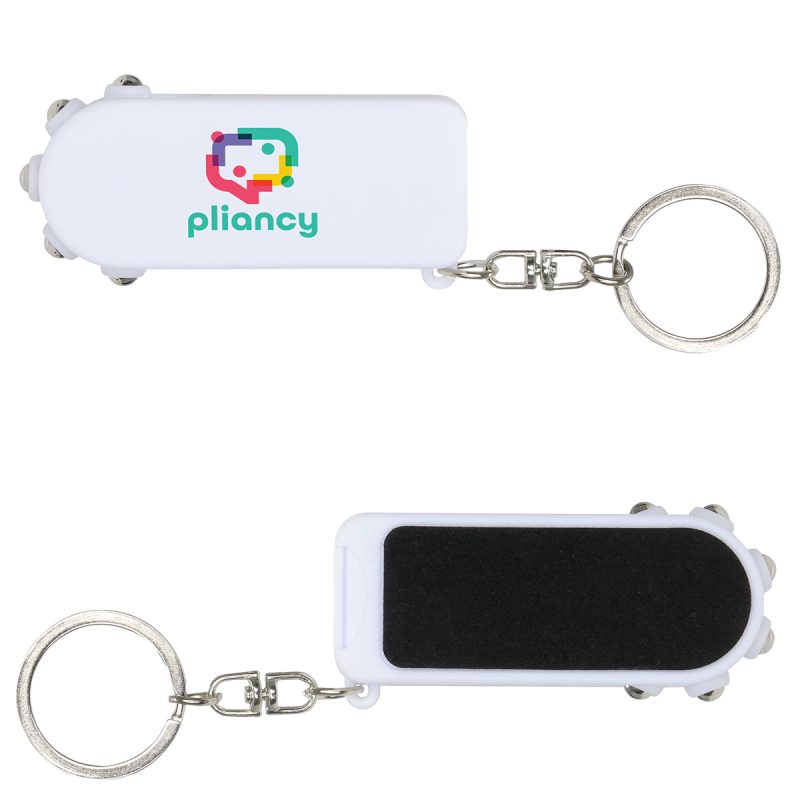 Mini Fidget Massage Roller with Phone Holder and Screen Cleaner Keychain - 8