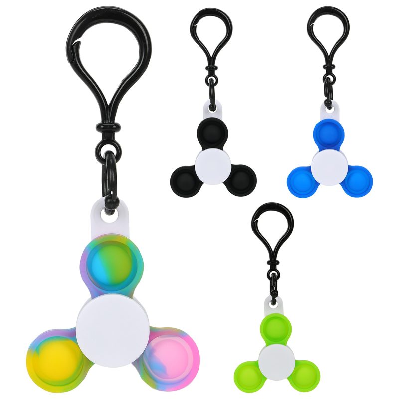 Push Pop Fidget Spinner Keyring - 1