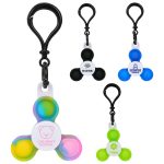Push Pop Fidget Spinner Keyring
