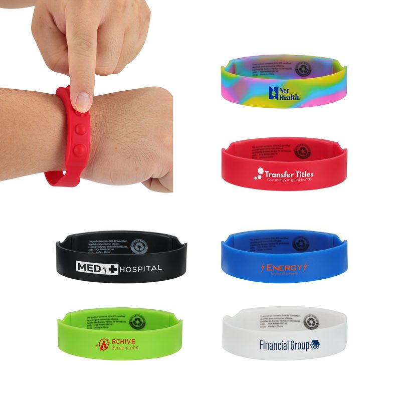 Push Pop Recycled Silicone Wristband